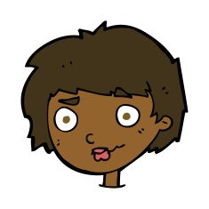 cartoon confused woman N92