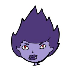 cartoon vampire head N28