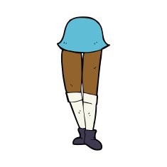 cartoon female legs N33