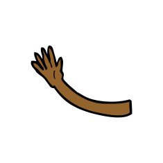 cartoon arm N143