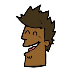 cartoon happy man N363