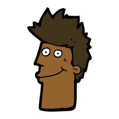 cartoon happy man N364