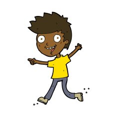 cartoon crazy excited boy N8