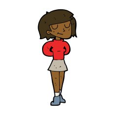 cartoon pleased woman N8