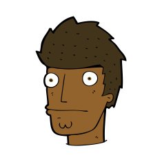 cartoon nervous man N119