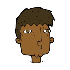 cartoon curious man N53