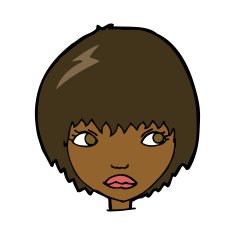 cartoon unhappy girl N14