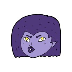 cartoon vampire face N30