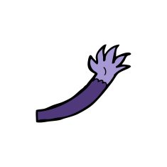 cartoon halloween vampire arm N45