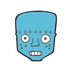 cartoon robot head N60