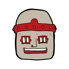 cartoon robot head N61