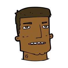 cartoon male head N8