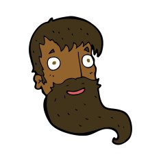 cartoon bearded man N45