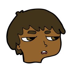 cartoon annoyed boy N28