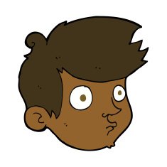 cartoon staring boy N18