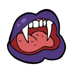 Cartoon Vampire Lips N26