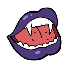 Cartoon Vampire Lips N27