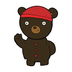 cartoon black bear cub N48