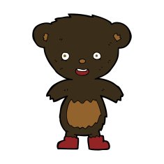 cartoon black bear cub N49