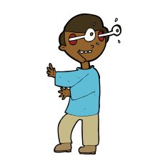 cartoon boy with popping out eyes N8