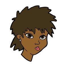 cartoon curious girl N9