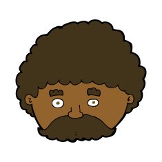 Cartoon Man With Mustache N82