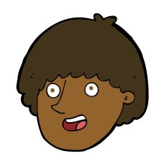 cartoon happy male face N15