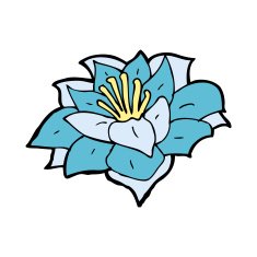 cartoon flower N340