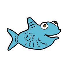 cartoon happy fish N19