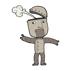 cartoon funny robot N65