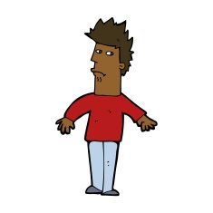 cartoon worried man N78