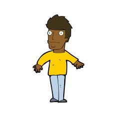 cartoon worried man N79