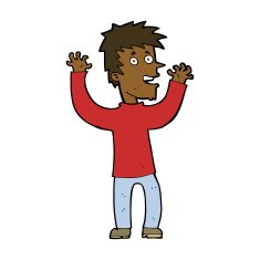 cartoon excited man N80