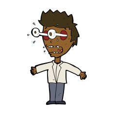 cartoon staring man N26