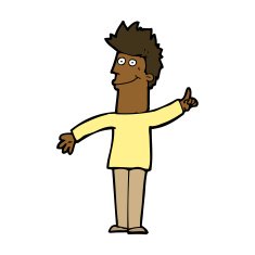 cartoon man with idea N126