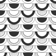 Seamless black and white abstract decorative pattern N2