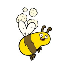 funny cartoon bee N14