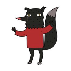 Cartoon Wolf N85