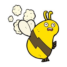 funny cartoon bee N15