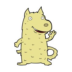 cartoon happy dog N60