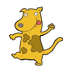 cartoon happy dog N61