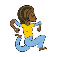 cartoon woman running N8