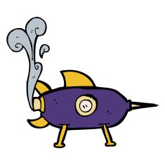 cartooon space rocket N6
