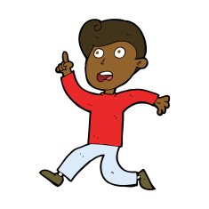cartoon boy panicking N23
