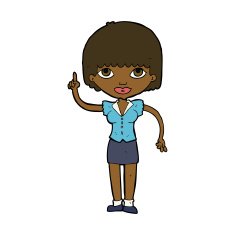 cartoon woman with idea N193