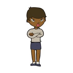 cartoon annoyed woman N147