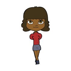 cartoon happy girl N73