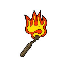 cartoon burning match N34