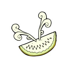 cartoon melon slice N23
