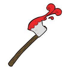 cartoon bloody axe N22